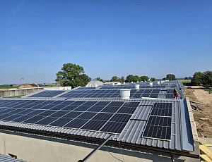 Výměna střešní krytiny na hale výkrmu prasat